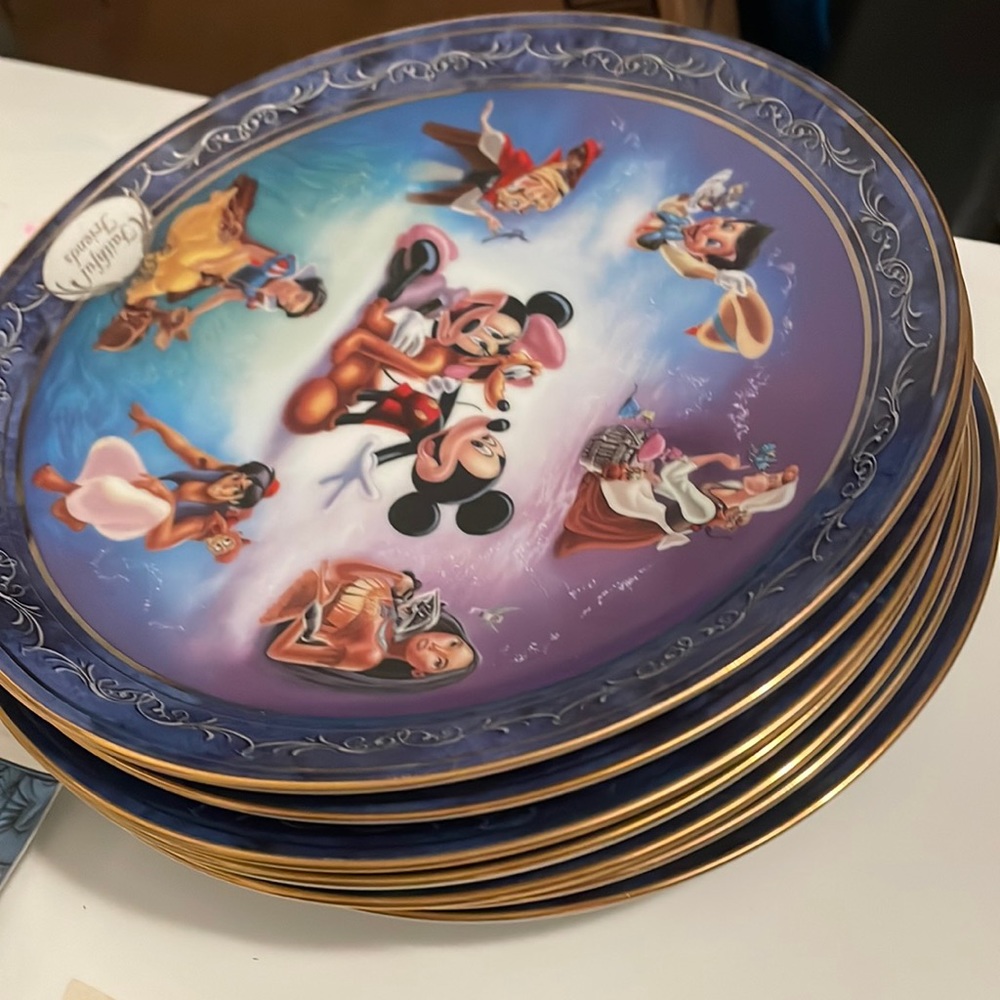 1st,2nd,3rd,4th,6th,7th,8th issue in magical disney moments antique plates